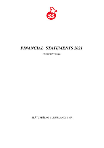 Thumbnail Sláturfélags Suðurlands Financial Statement 2021