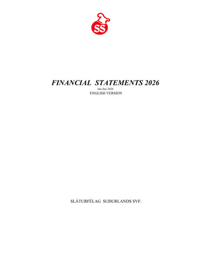 Thumbnail Sláturfélags Suðurlands Financial Statement 2026-h1