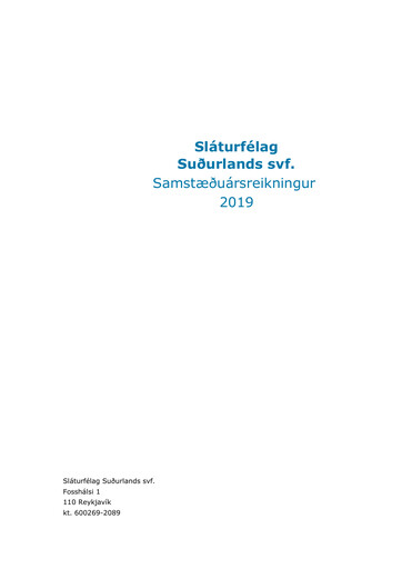 Thumbnail Sláturfélags Suðurlands Financial Statement 2019
