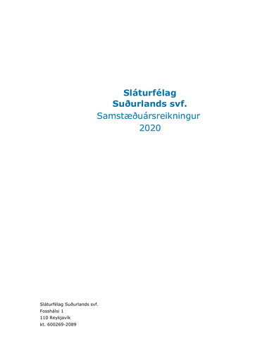 Thumbnail Sláturfélags Suðurlands Financial Statement 2020