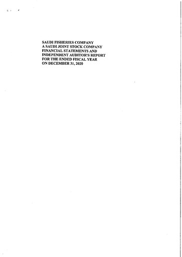Vorschaubild Saudi Fisheries Company Finanzmitteilung 2020
