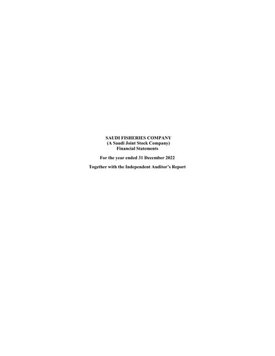 Vorschaubild Saudi Fisheries Company Finanzmitteilung 2022