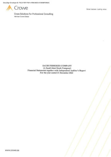 Vorschaubild Saudi Fisheries Company Finanzmitteilung 2023