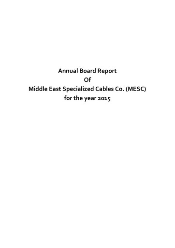 Miniature Middle East Specialized Cables Company Rapport annuel 2015
