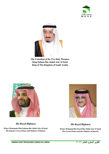 Miniature Middle East Specialized Cables Company Rapport annuel 2016