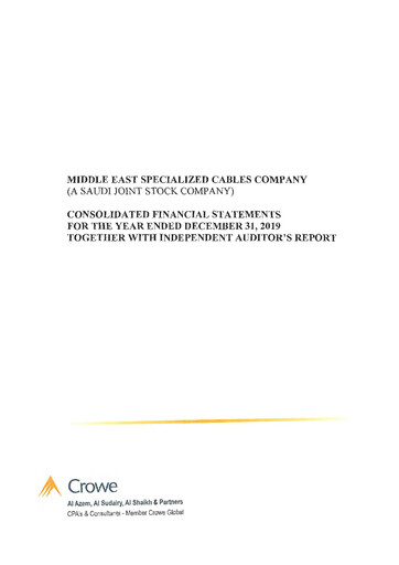 Miniature Middle East Specialized Cables Company Bilan financier 2019