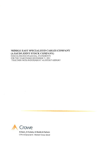 Miniature Middle East Specialized Cables Company Bilan financier 2021