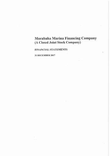 Thumbnail Morabaha Marina Financing Company Financial Statement 2017