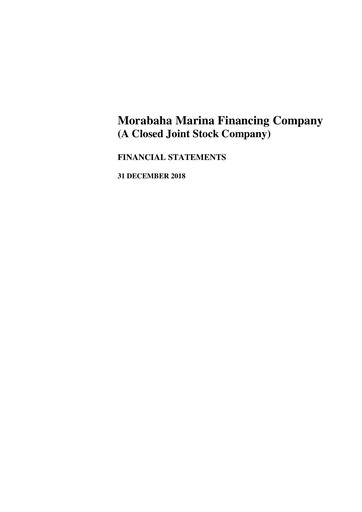 Thumbnail Morabaha Marina Financing Company Financial Statement 2018