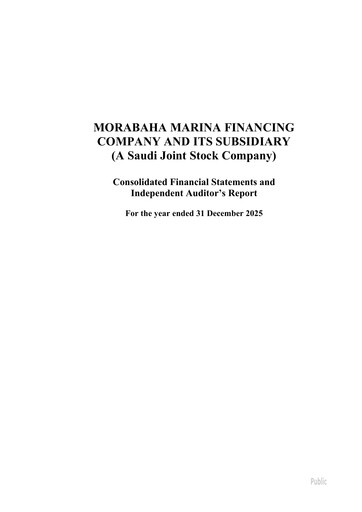 Thumbnail Morabaha Marina Financing Company Financial Statement 2025
