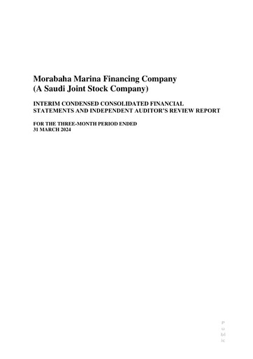Thumbnail Morabaha Marina Financing Company Quarterly Report 2024-q1