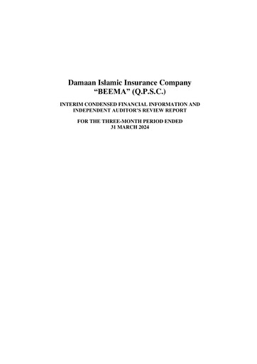 Thumbnail Damaan Islamic Insurance Company (Beema) Quarterly Report 2024-q1