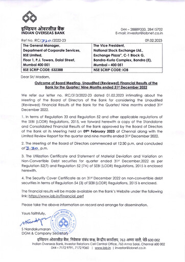 Thumbnail Indian Overseas Bank
 Quarterly Report 2022-q3