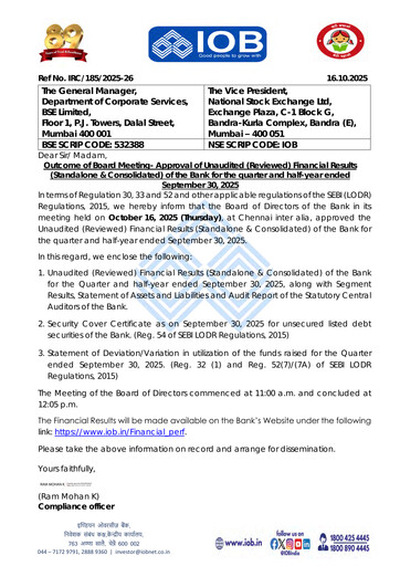 Thumbnail Indian Overseas Bank
 Quarterly Report 2025-q2
