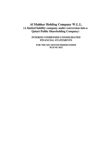 Miniature Al Mahhar Holding Company Rapport semestriel 2022-h1