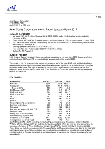 Thumbnail Amer Sports Quarterly Report 2017-q1