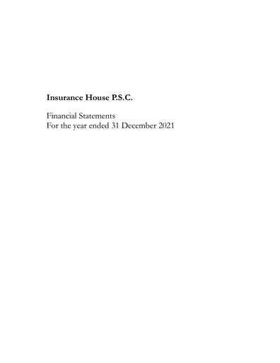 Vorschaubild Insurance House Finanzmitteilung 2021