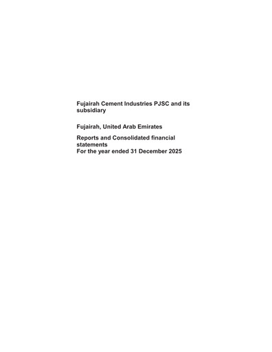 Thumbnail Fujairah Cement Industries Financial Statement 2025