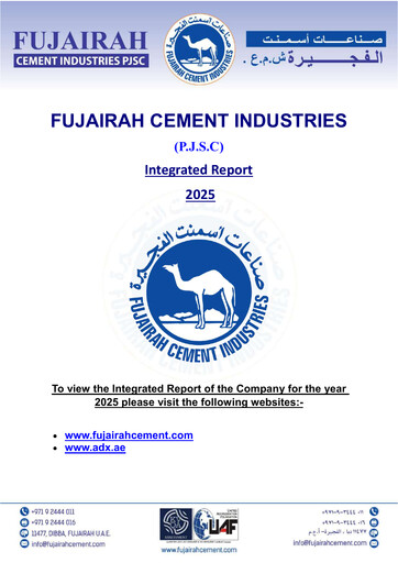 Thumbnail Fujairah Cement Industries Integrated Report 2025