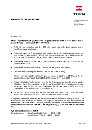Thumbnail TORM Quarterly Report 2004-q1