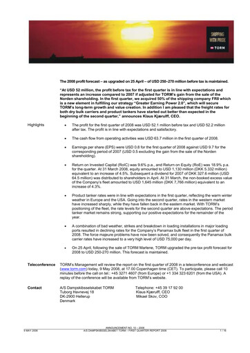 Thumbnail TORM Quarterly Report 2008-q1