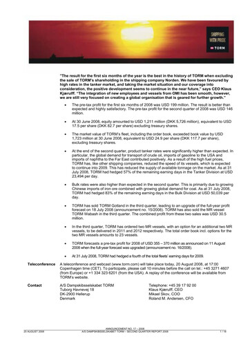 Thumbnail TORM Quarterly Report 2008-q2