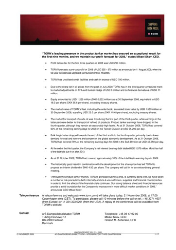 Thumbnail TORM Quarterly Report 2008-q3