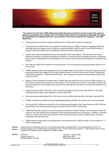 Thumbnail TORM Quarterly Report 2009-q2