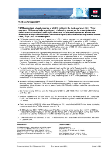 Thumbnail TORM Quarterly Report 2011-q3