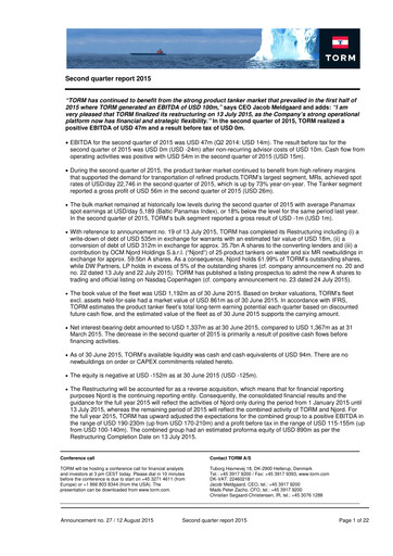 Thumbnail TORM Quarterly Report 2015-q2