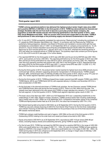 Thumbnail TORM Quarterly Report 2015-q3