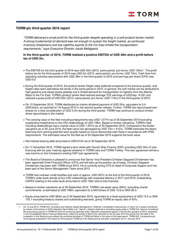 Thumbnail TORM Quarterly Report 2016-q3