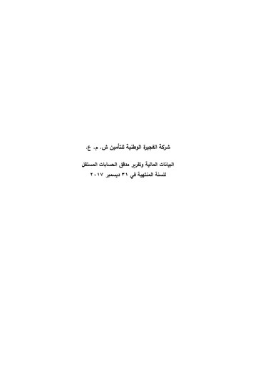 Thumbnail Al Fujairah National Insurance Company Financial Statement 2017