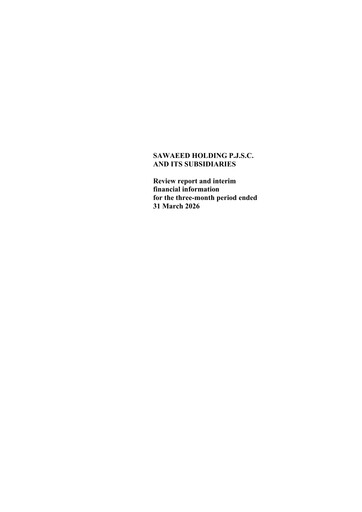 Thumbnail Sawaeed Holding Quarterly Report 2026-q1