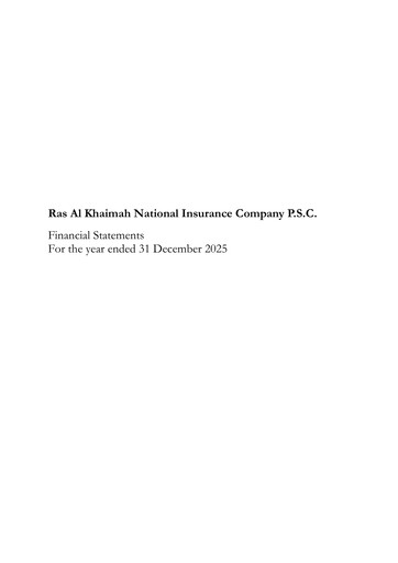 Thumbnail Ras Alkhaima National Insurance Financial Statement 2025