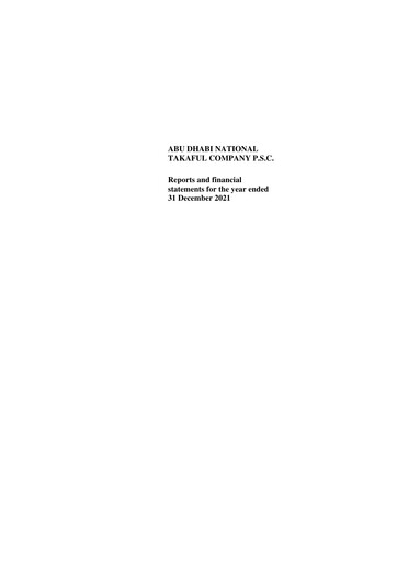 Thumbnail Abu Dhabi National Takaful Financial Report 2021