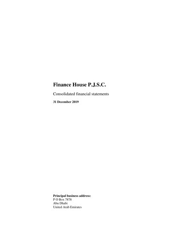 Thumbnail Finance House Financial Statement 2019