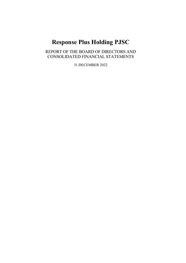 Thumbnail Response Plus Holding Financial Statement 2022
