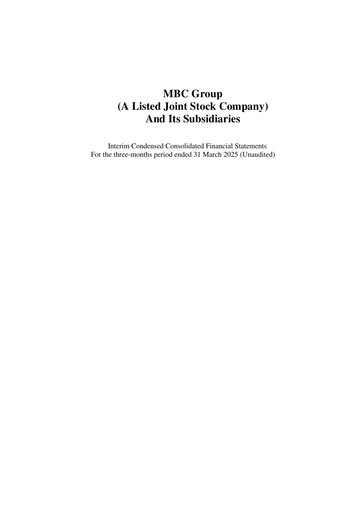 Thumbnail MBC Group Co. Quarterly Report 2025-q1