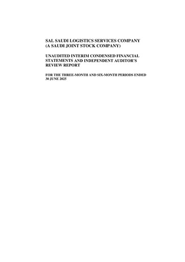 Thumbnail SAL Saudi Logistics Services Financial Statement 2025-h1