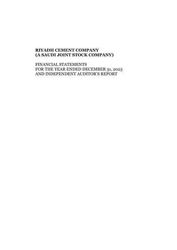 Vorschaubild Riyadh Cement Company Finanzmitteilung 2023