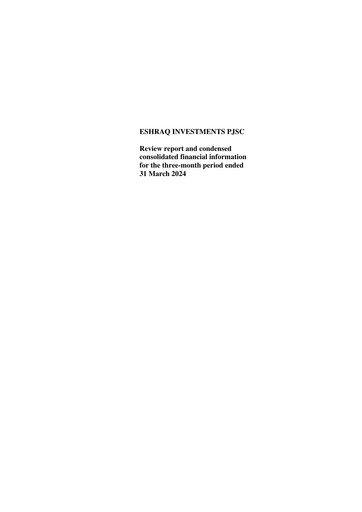 Thumbnail Eshraq Investments Quarterly Report 2024-q1