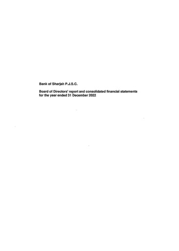 Thumbnail Bank of Sharjah Financial Statement 2022