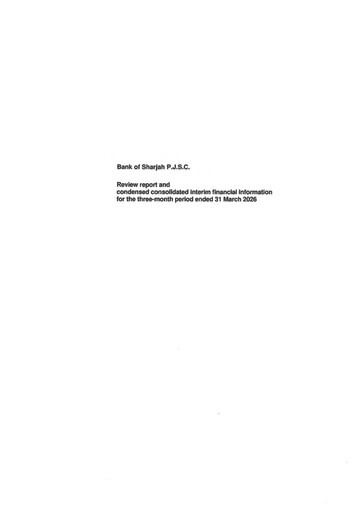 Thumbnail Bank of Sharjah Quarterly Report 2026-q1