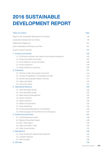 Thumbnail Home Product Center Sustainability Report 2016