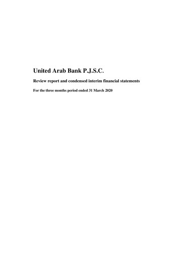 Thumbnail United Arab Bank Financial Statement 2020-q1