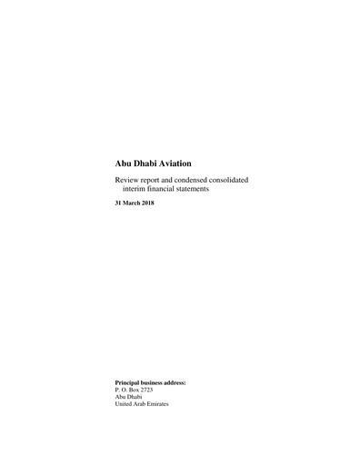 Vorschaubild Abu Dhabi Aviation Quartalsbericht 2018-q1