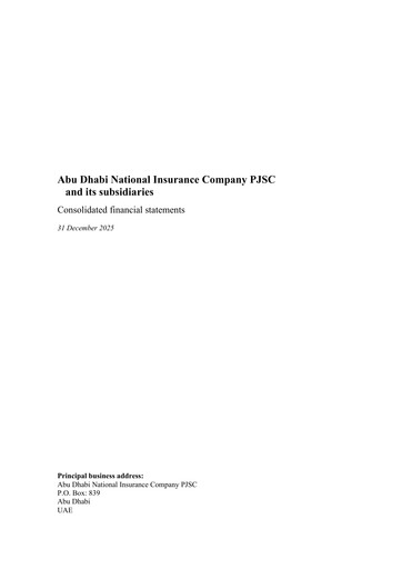 Thumbnail Abu Dhabi National Insurance Company Financial Statement 2025