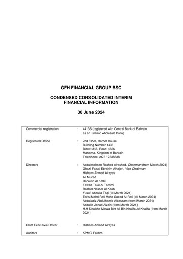 Thumbnail GFH Financial Group Financial Report 2024-h1