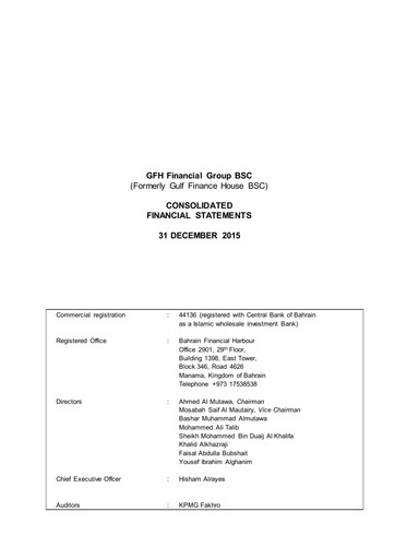 Thumbnail GFH Financial Group Financial Statement 2015